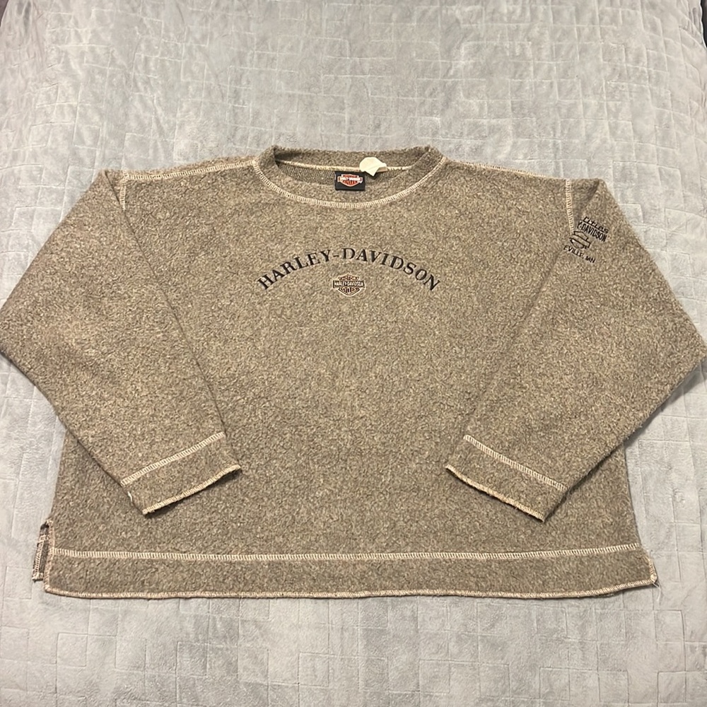Harley Davidson Fleece Sherpa Sweatshirt, Twin Cities, Lakeville, MN, Size XL